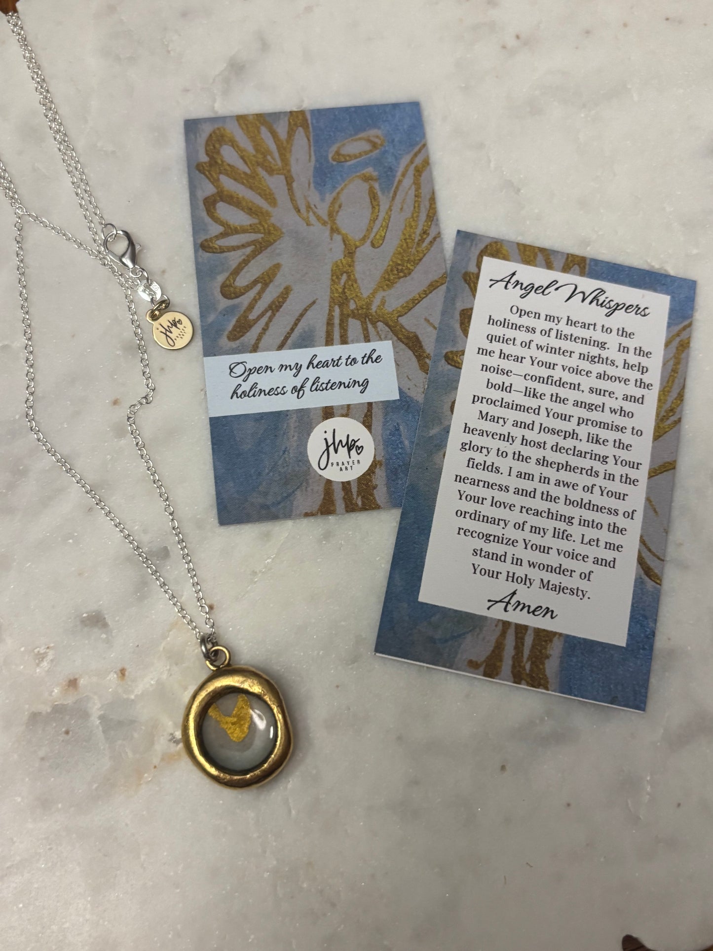 Angel Whispers, a jhp Prayer Art original Signature Necklace (5)