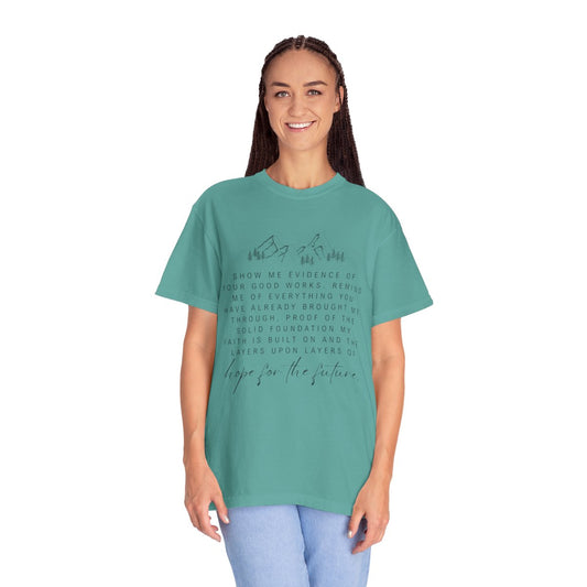 Faith Script T-Shirt — "Layers of Hope" Inspirational Christian Tee