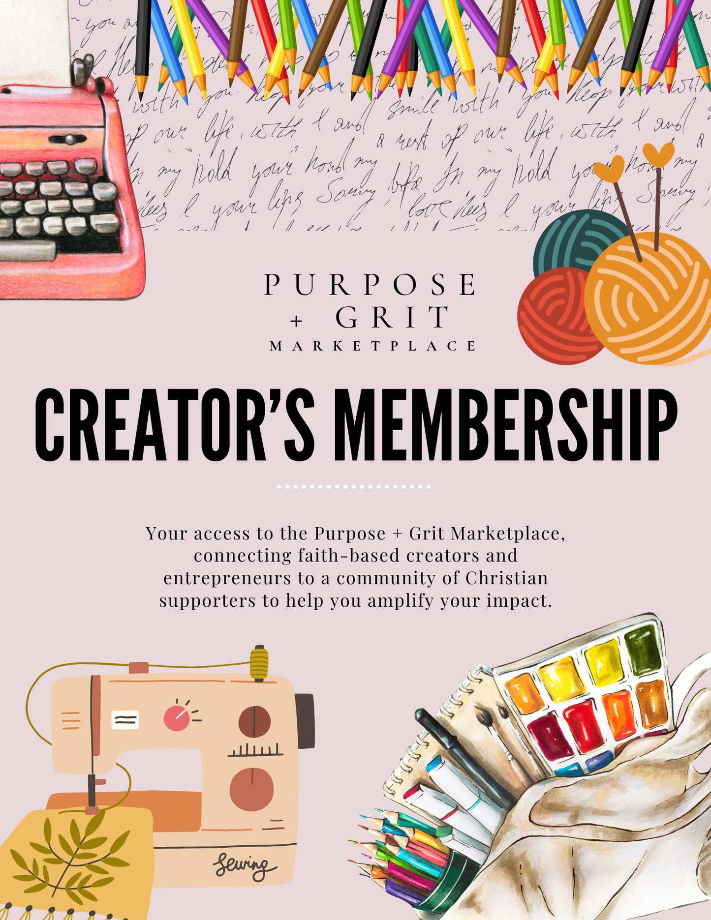 Creator’s Membership for the Purpose + Grit Marketplace