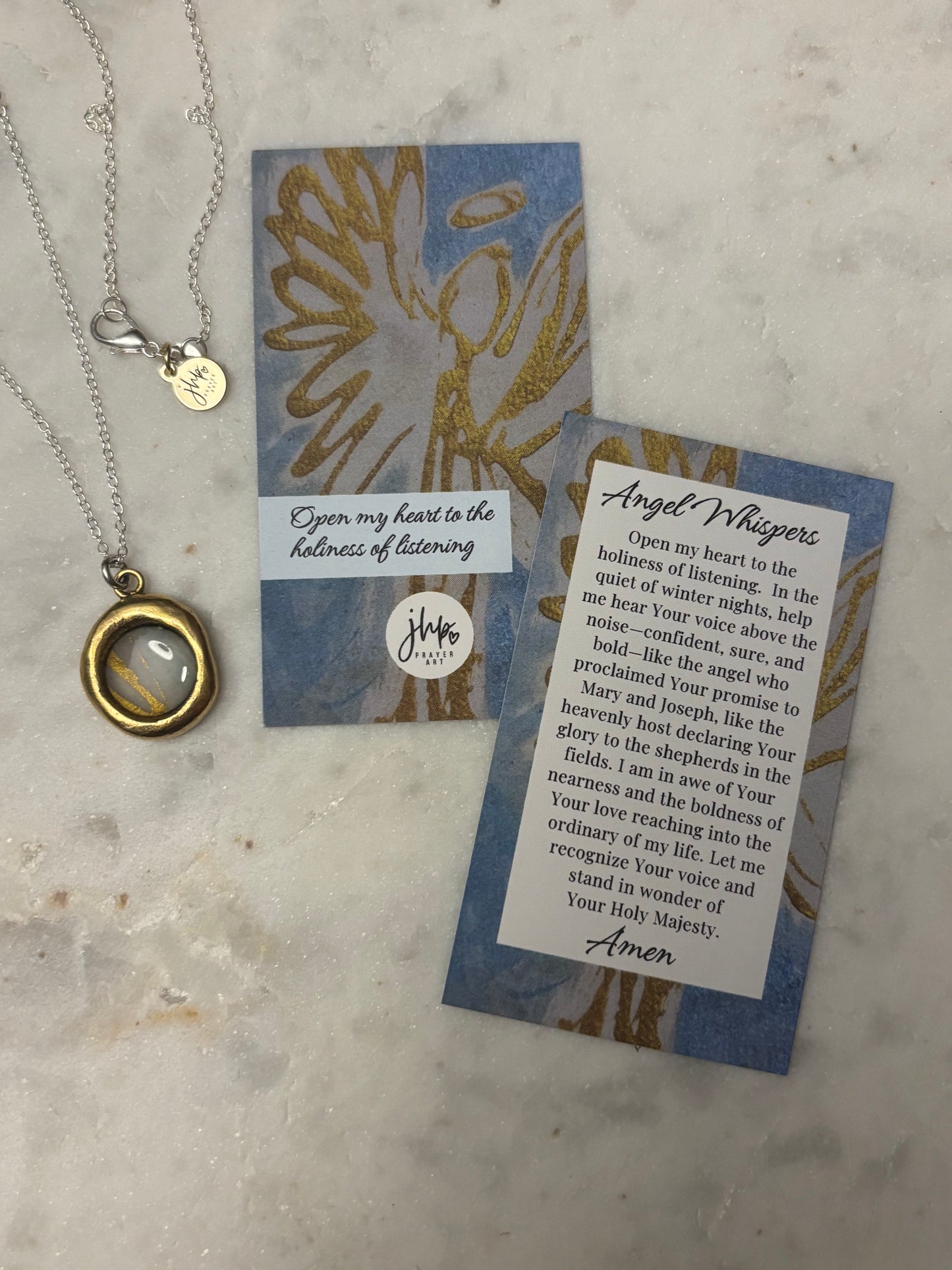 Angel Whispers, a jhp Prayer Art original Signature Necklace (6)