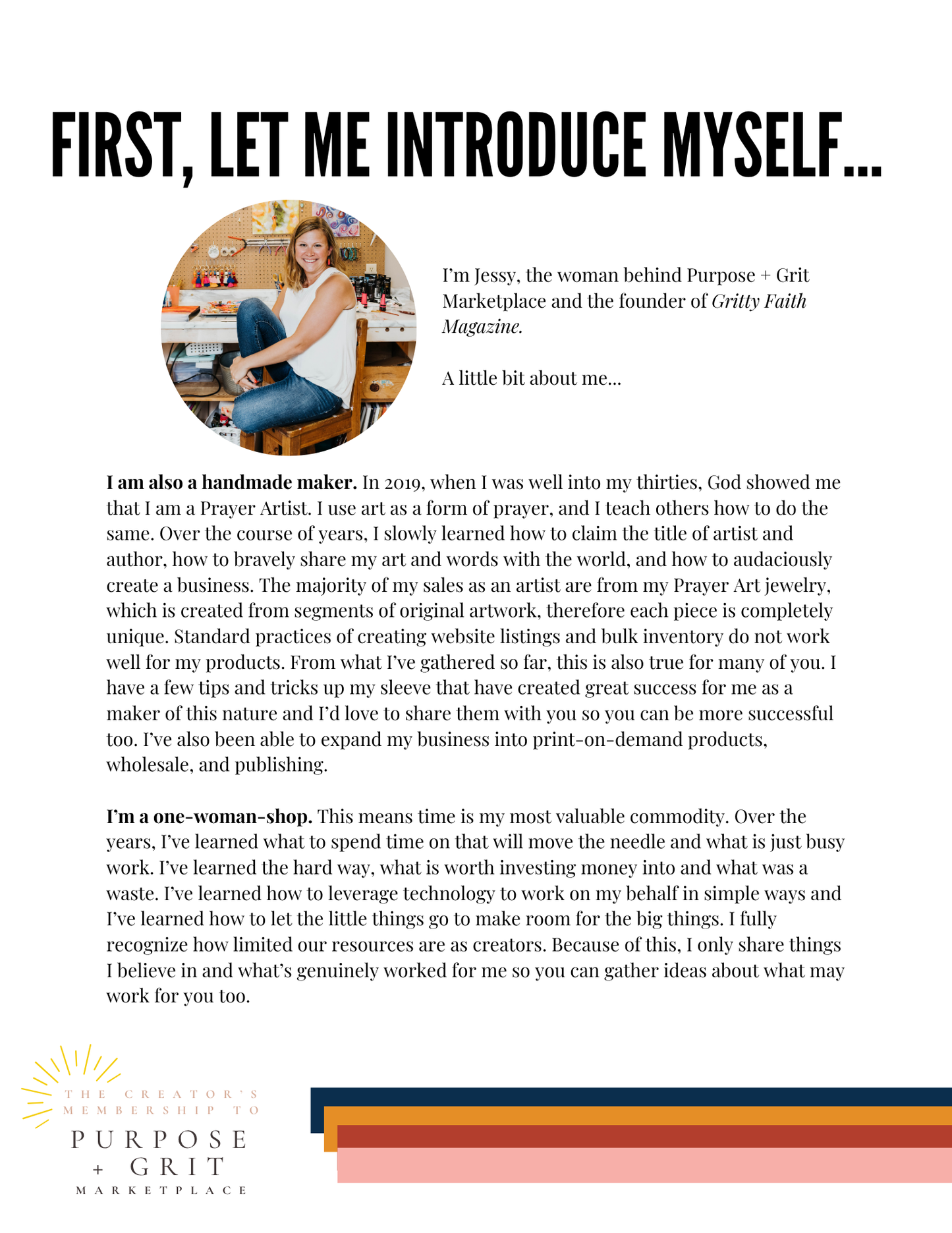 Creator’s Membership for the Purpose + Grit Marketplace