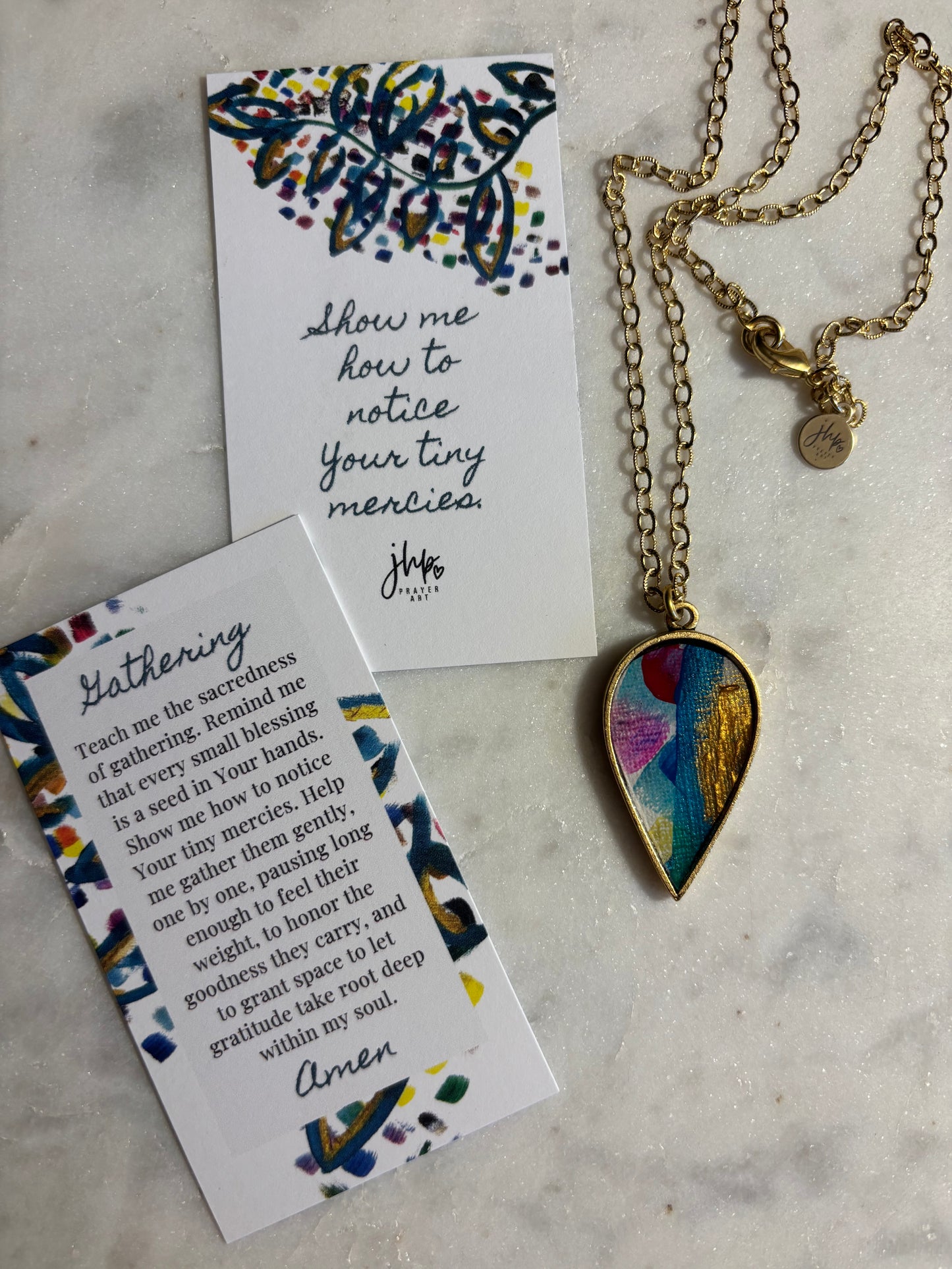 Gathering, a jhp Prayer Art original Signature Necklace (5)