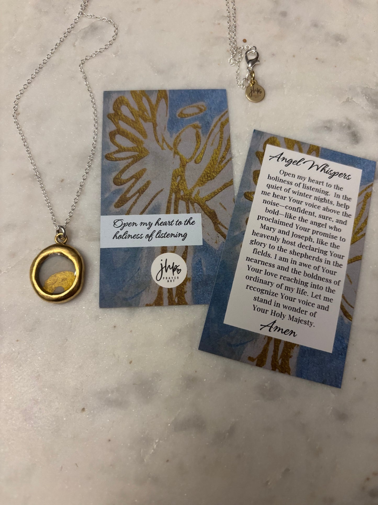 Angel Whispers, a jhp Prayer Art original Signature Necklace (3)