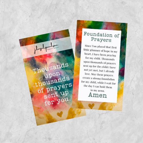 Foundation of Prayer, Prayer Card