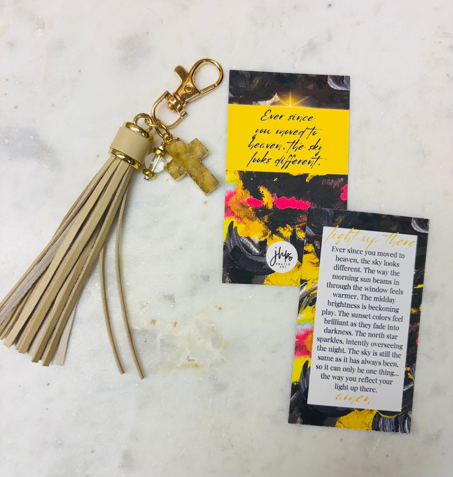 Light Up There Tassel Keychain