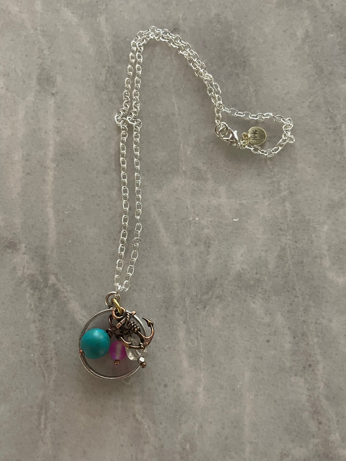 Anchored 18" Mixed Metal Necklace by jhp, Inspired