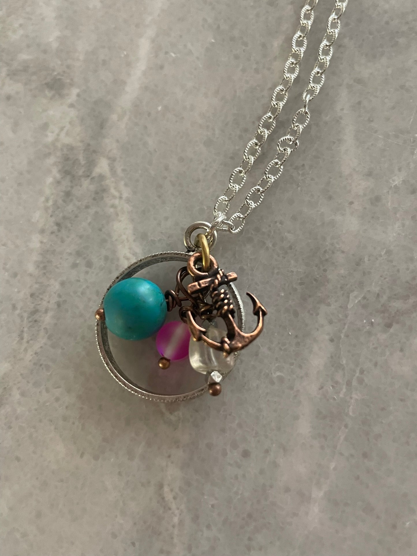 Anchored 18" Mixed Metal Necklace by jhp, Inspired