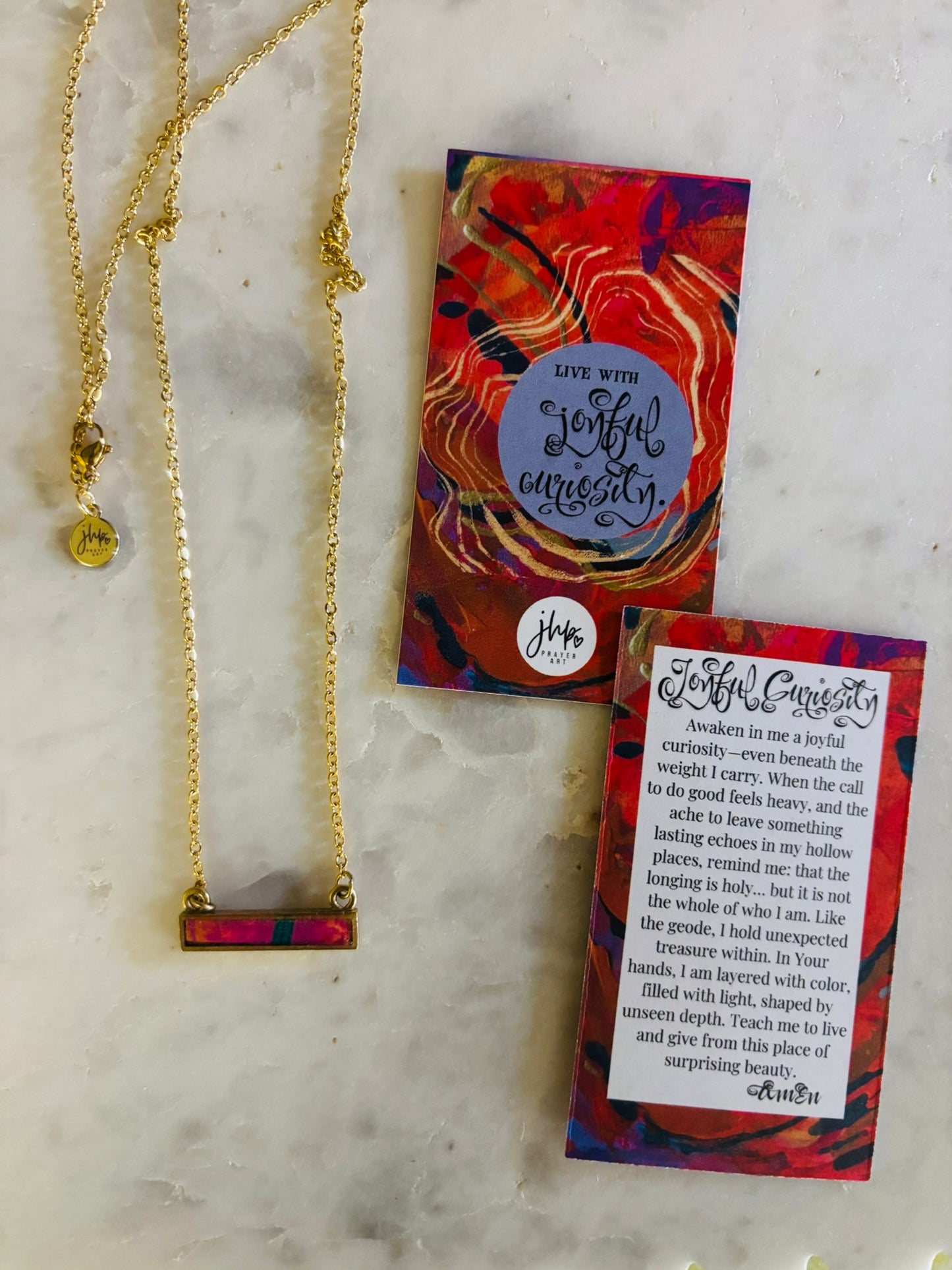 "Joyful Curiosity" – A jhp, Prayer Art Signature Original Necklace (5)