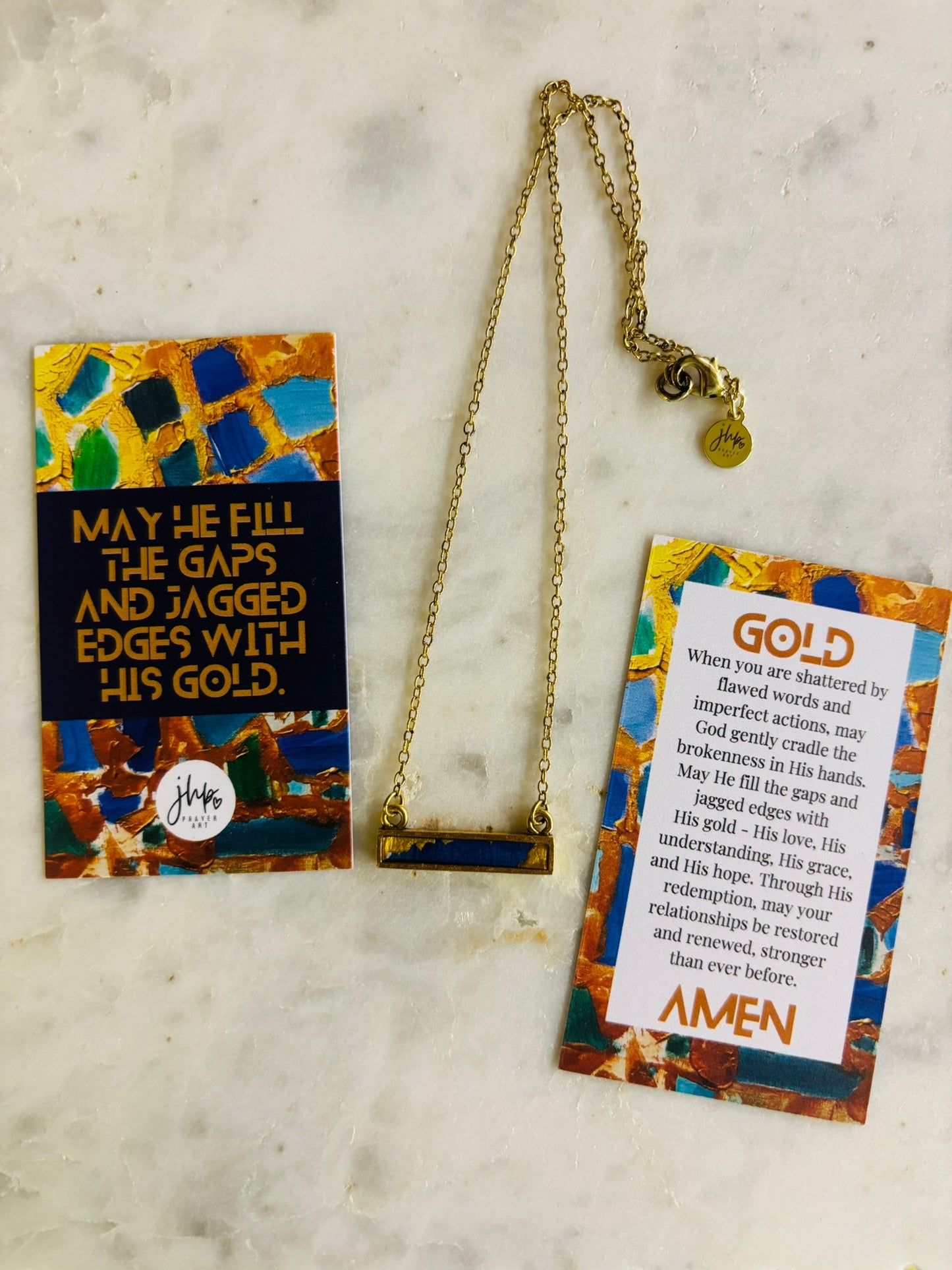 "Gold" – A jhp, Prayer Art Signature Original Necklace (4)