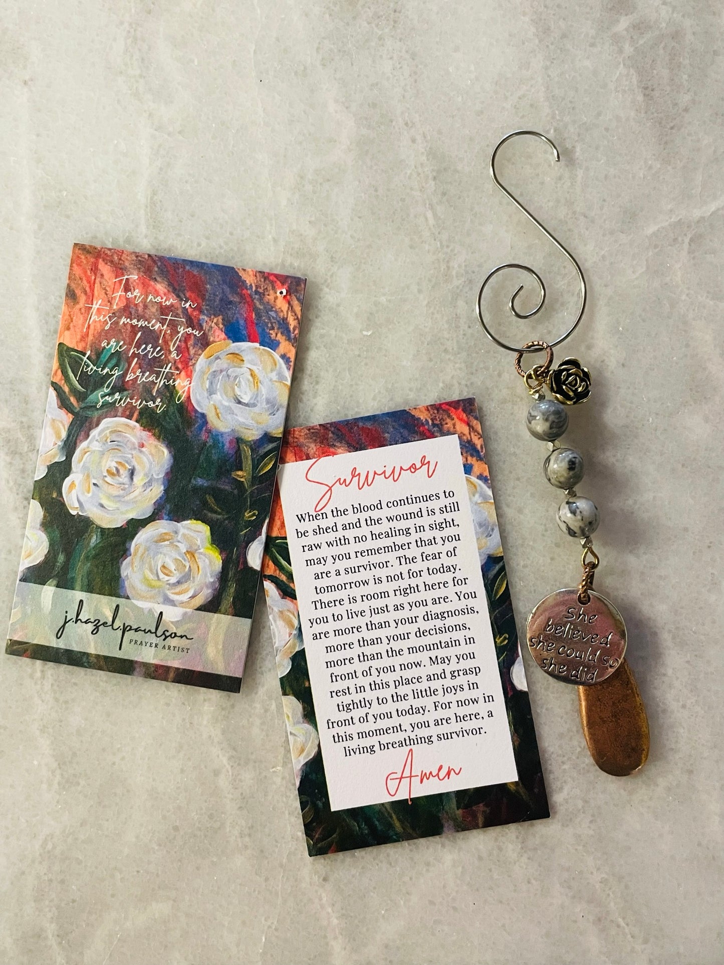 Survivor AMEN Charm Ornament