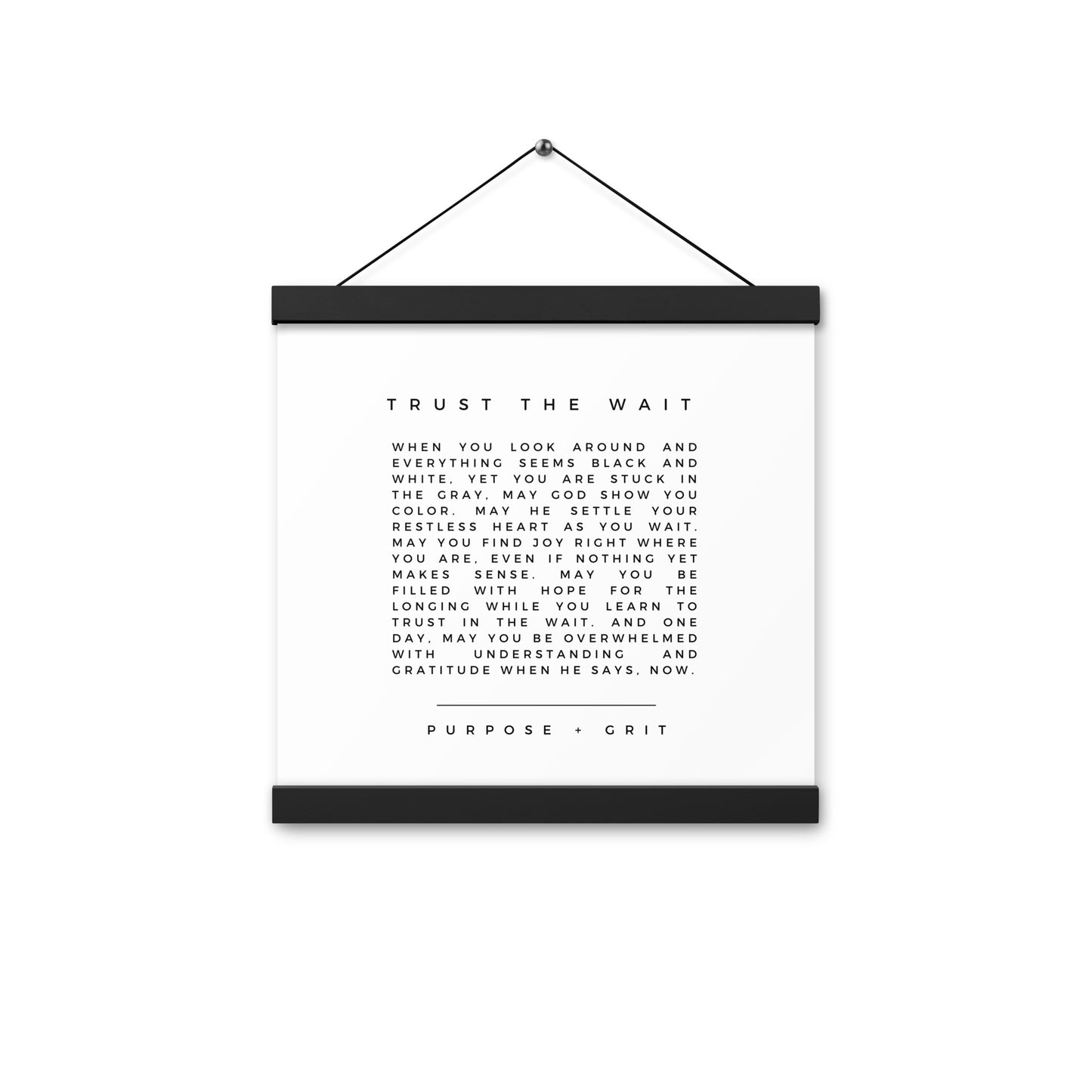 Trust the Wait Hanging Decor