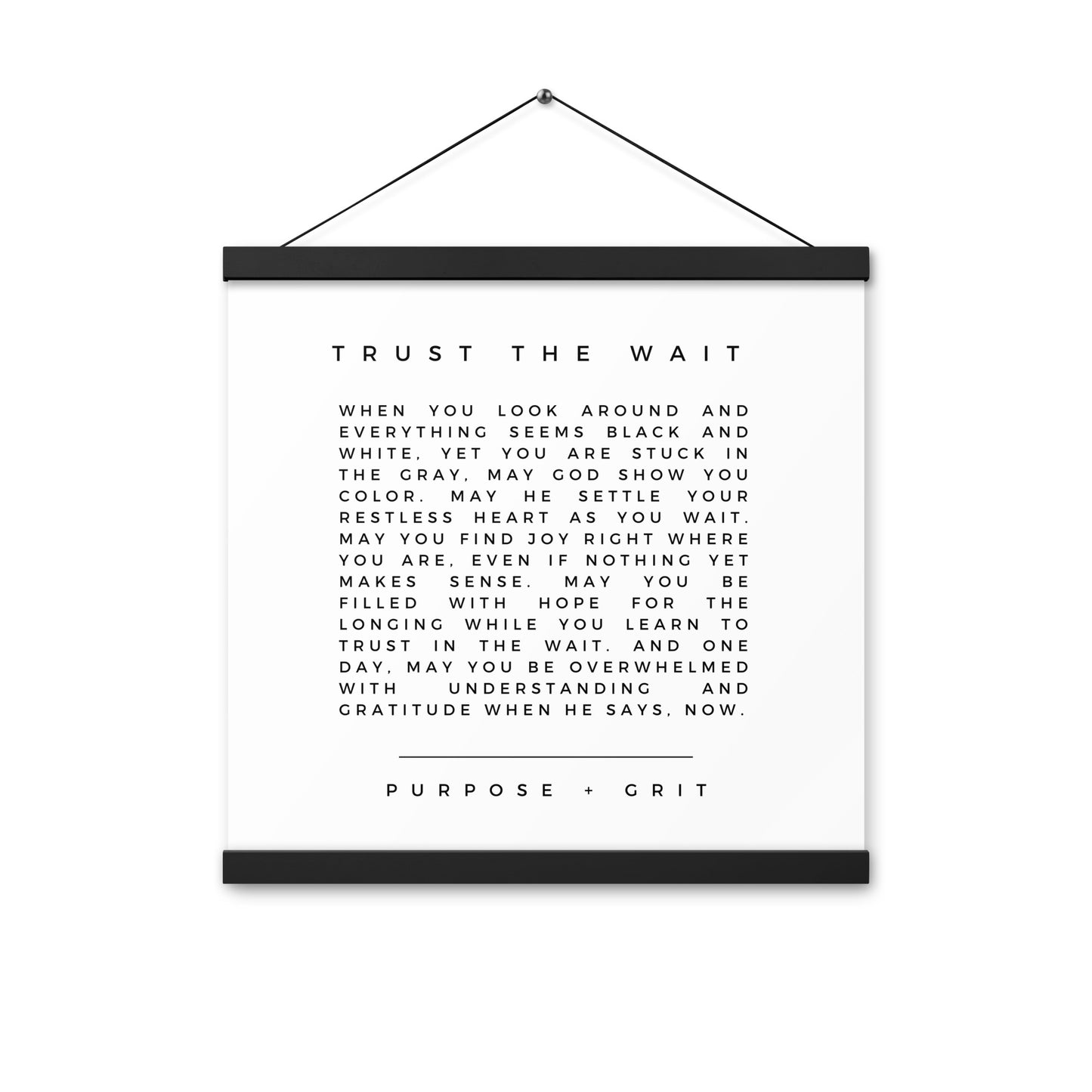 Trust the Wait Hanging Decor
