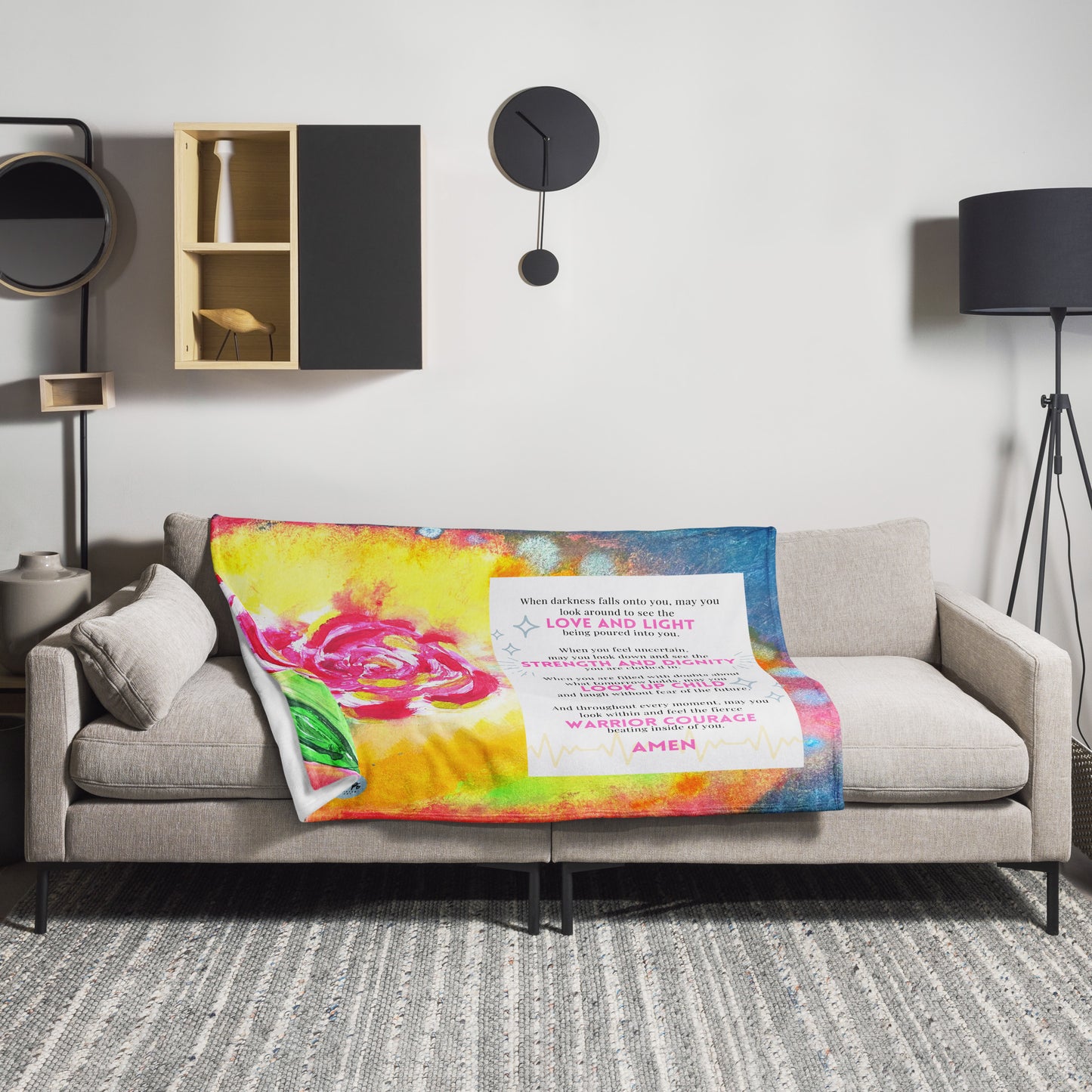 Warrior Courage Throw Blanket