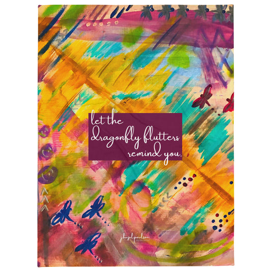 Dragonfly Flutters Throw Blanket