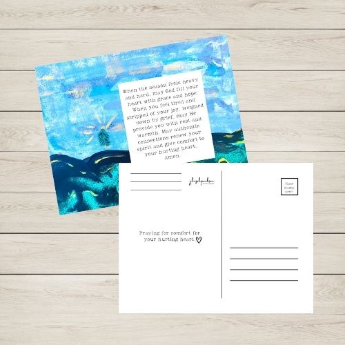 You've Been On My Mind:a postcard pack to support the one with the grieving heart.