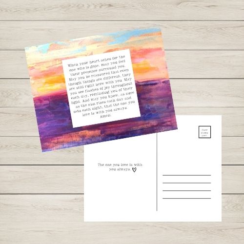 You've Been On My Mind:a postcard pack to support the one with the grieving heart.