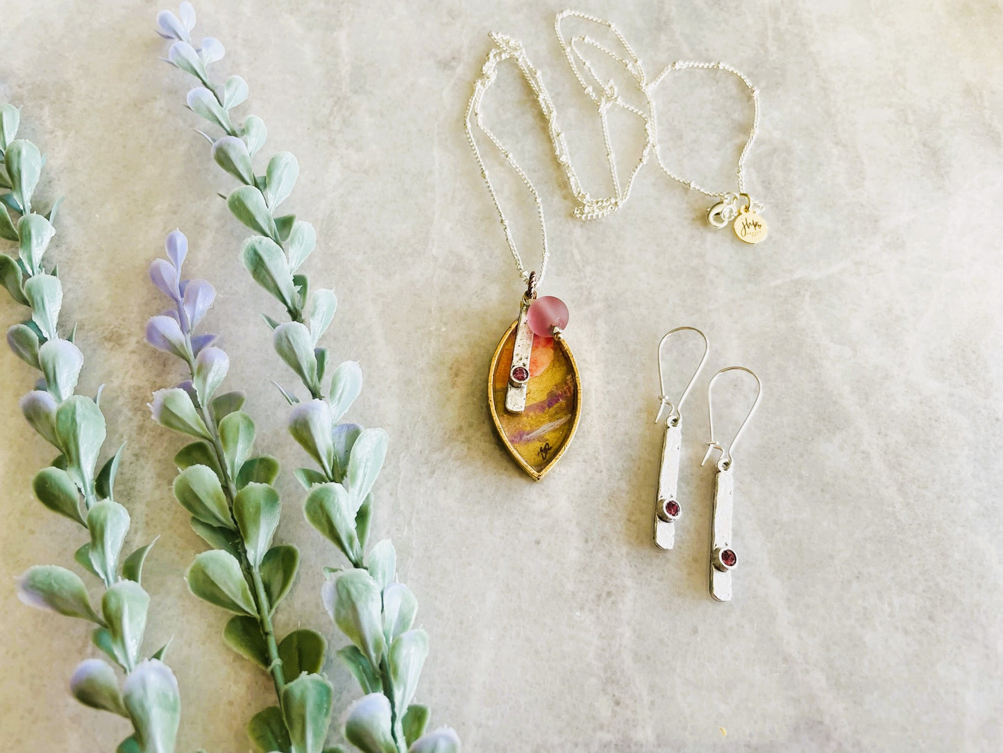 Here, a jhp Signature Necklace + Earrings Set X