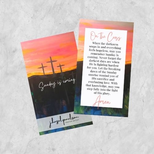 On the Cross Prayer Card