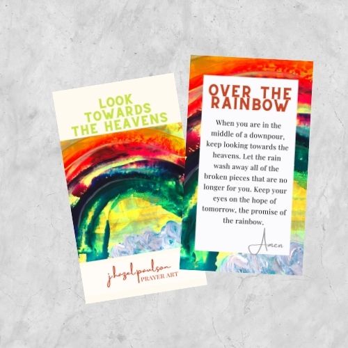 Over the Rainbow Prayer Card
