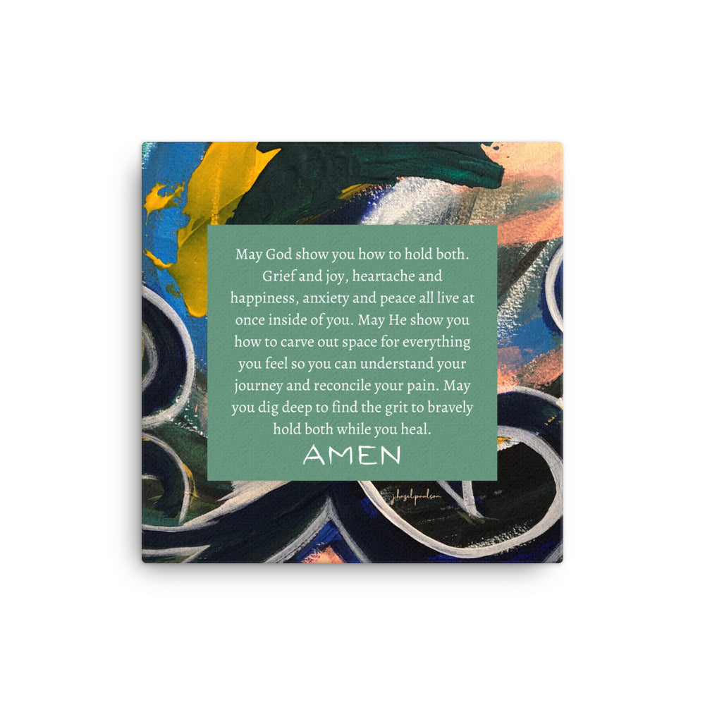 Holding Both Canvas Print