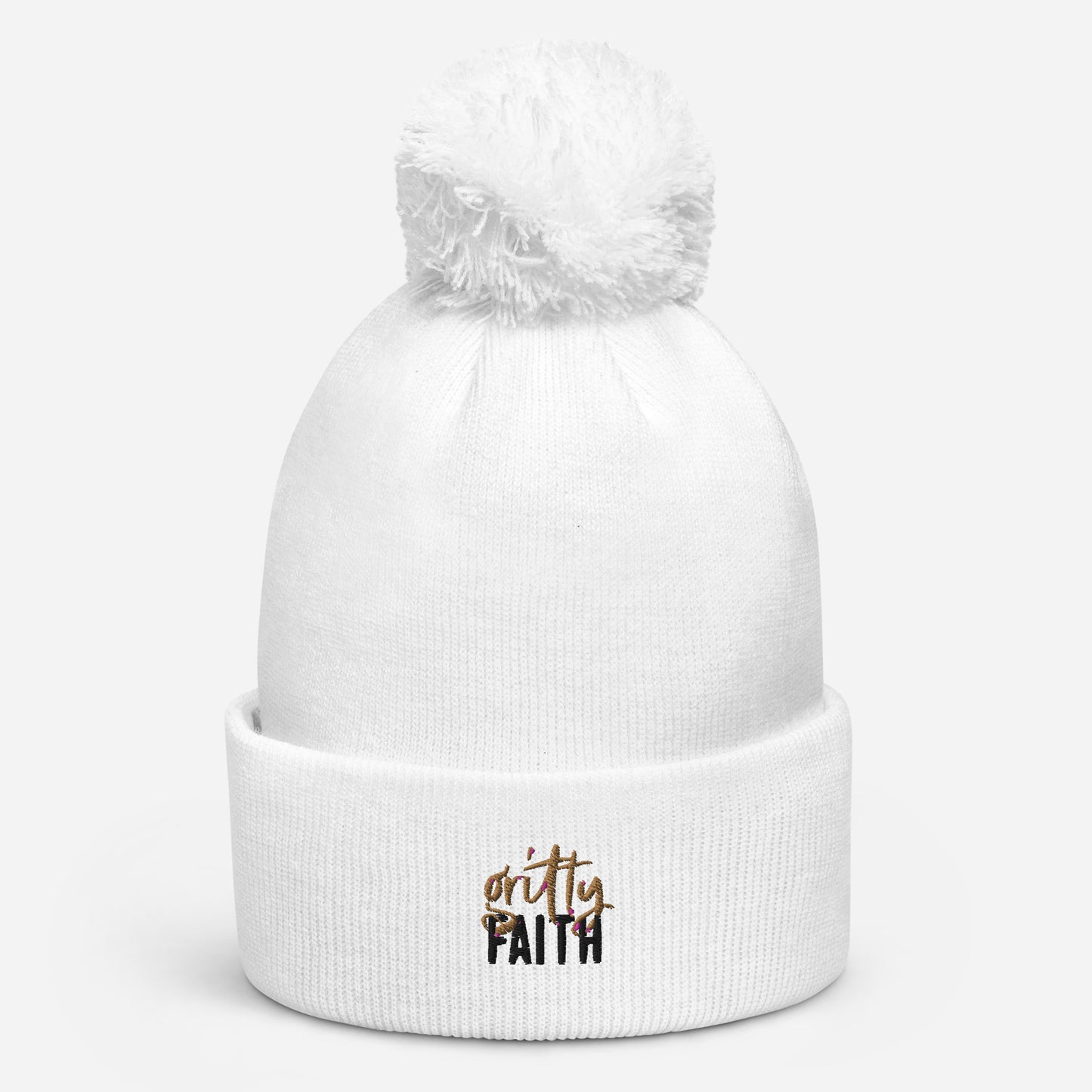 Gritty Faith Pom Pom Beanie