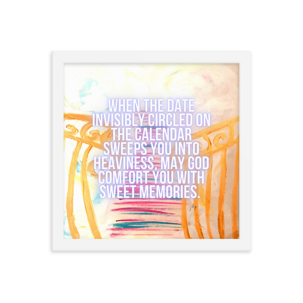 Remembering Framed Print 12x12"