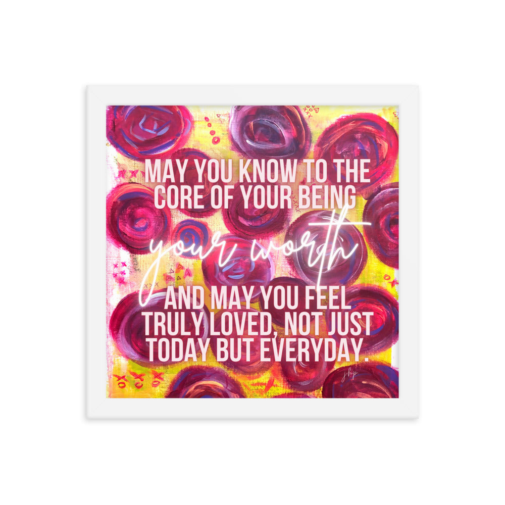 You Are Loved Framed Print 12x12"