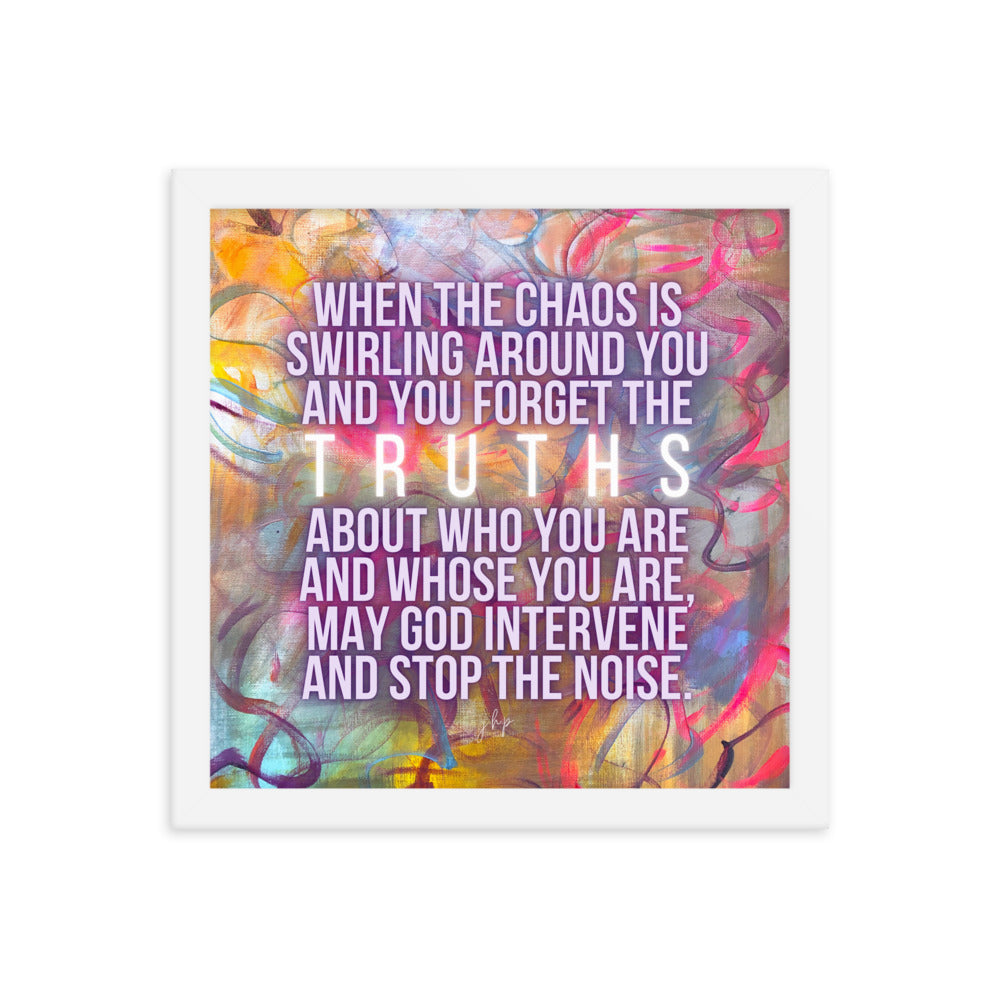 The Chaos Framed Print 12x12"