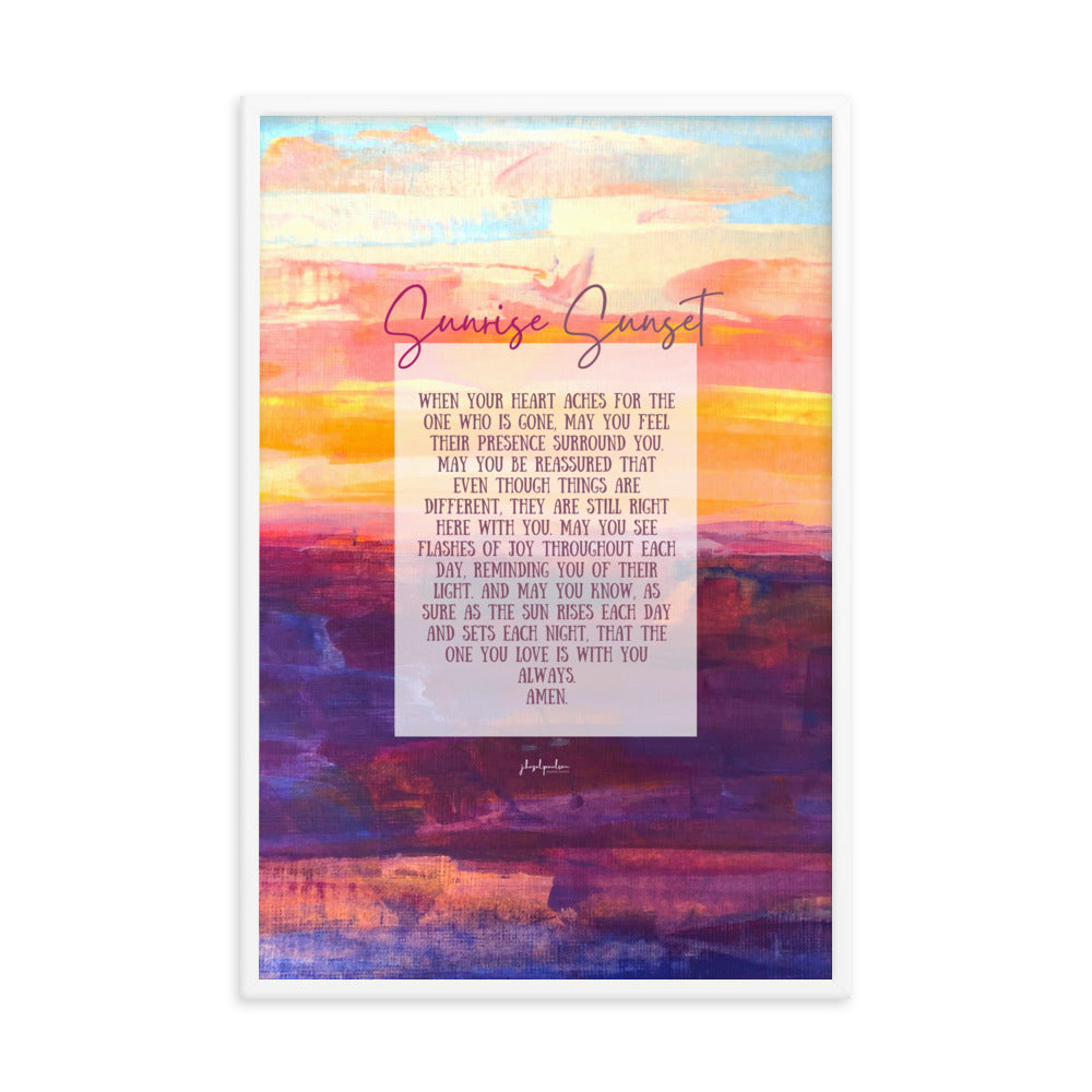 Sunrise Sunset Framed Print (Sizes Vary)