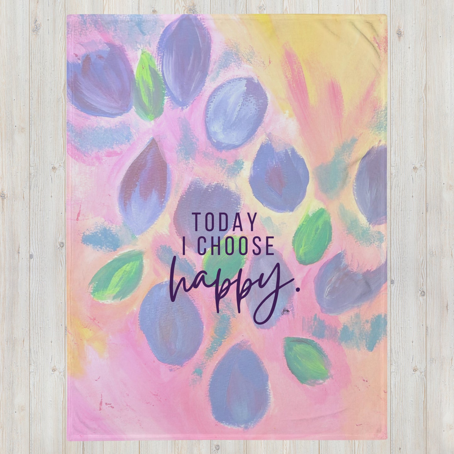 Today I Choose Happy Throw Blanket