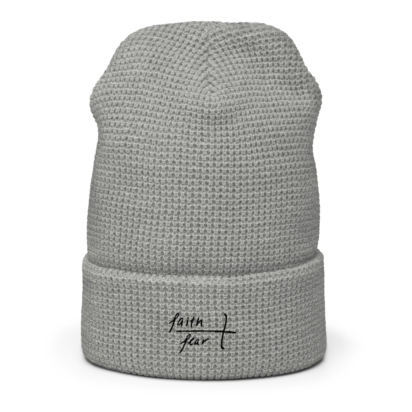 Faith Over Fear Waffle beanie