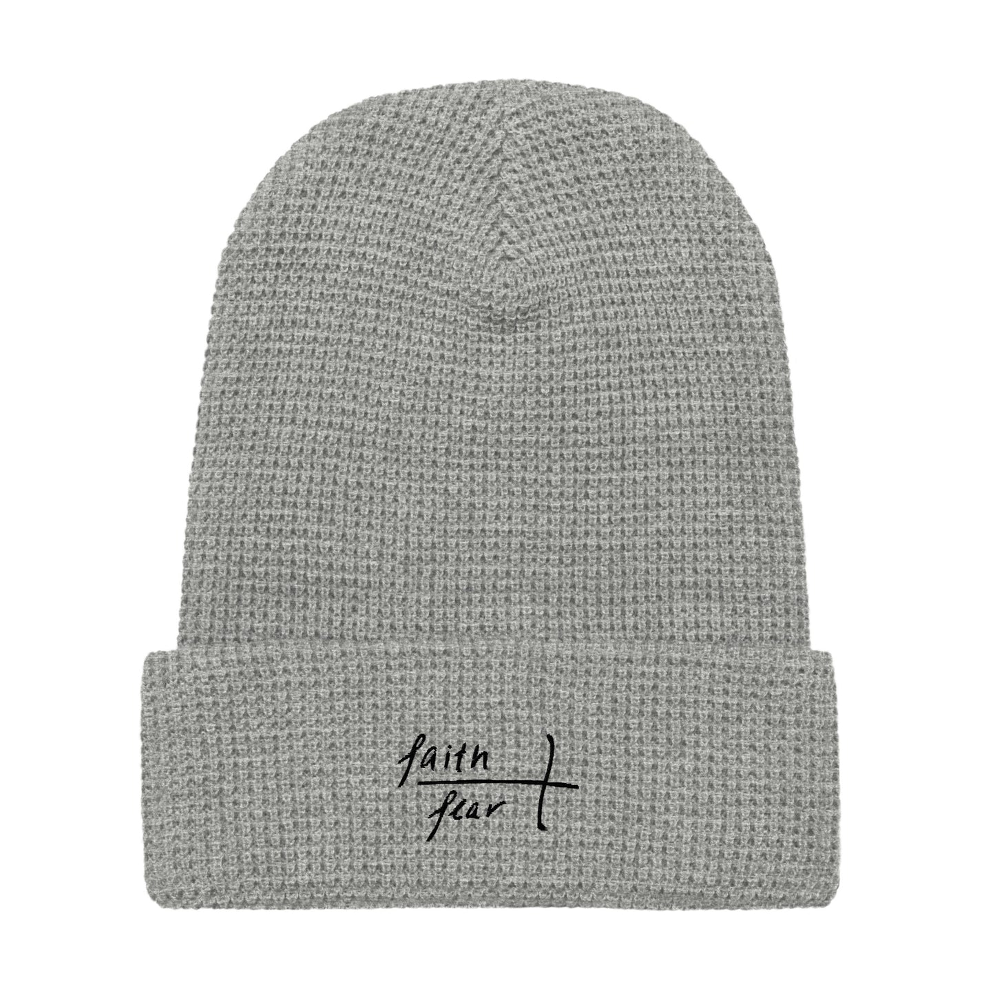 Faith Over Fear Waffle beanie