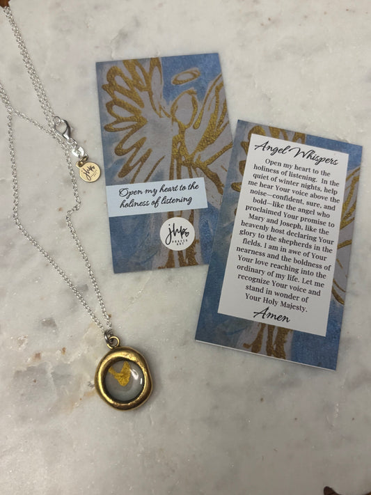 Angel Whispers, a jhp Prayer Art original Signature Necklace (5)