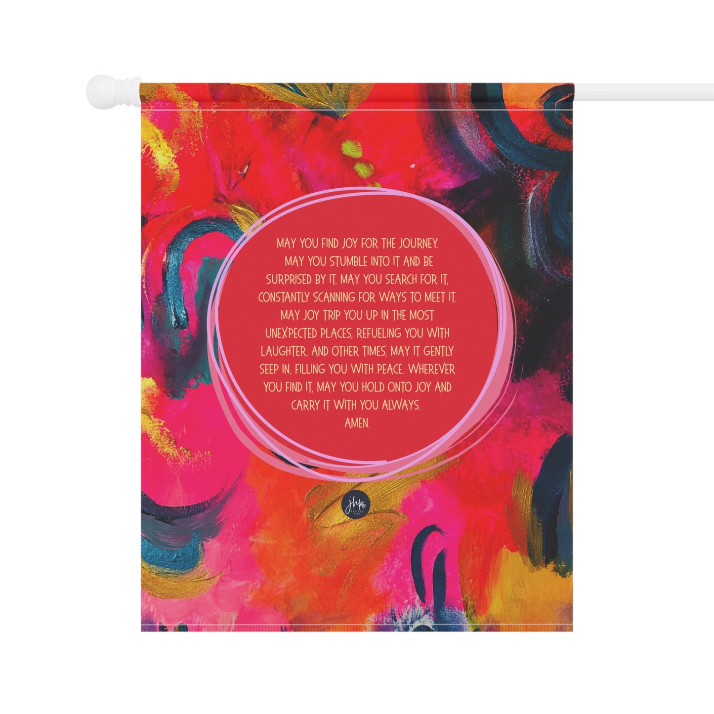 Garden Flag — "Joy for the Journey" Colorful Inspirational Yard Banner