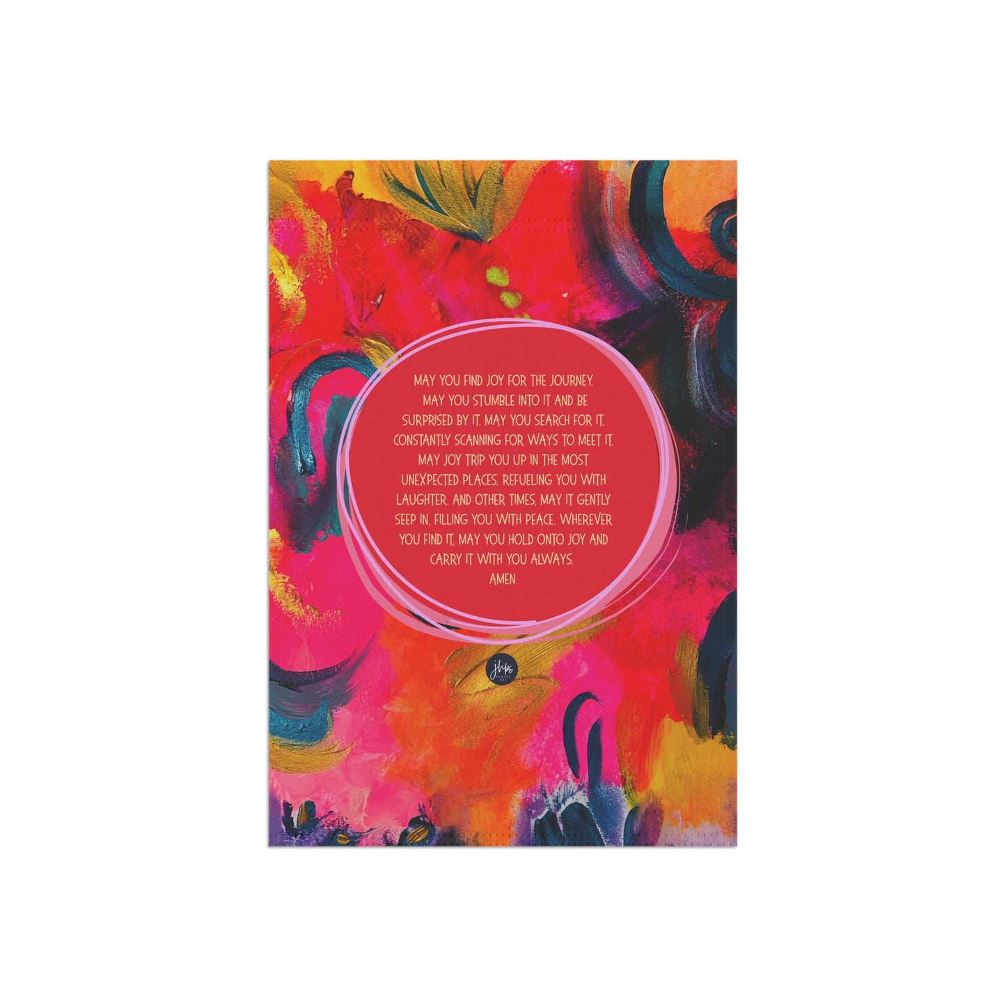 Garden Flag — "Joy for the Journey" Colorful Inspirational Yard Banner