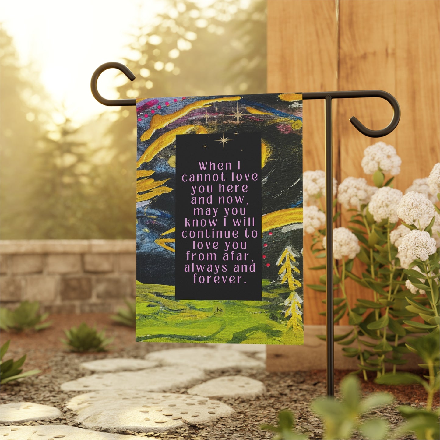 Garden Banner — 'Love You Here From Afar' Memorial Outdoor Flag