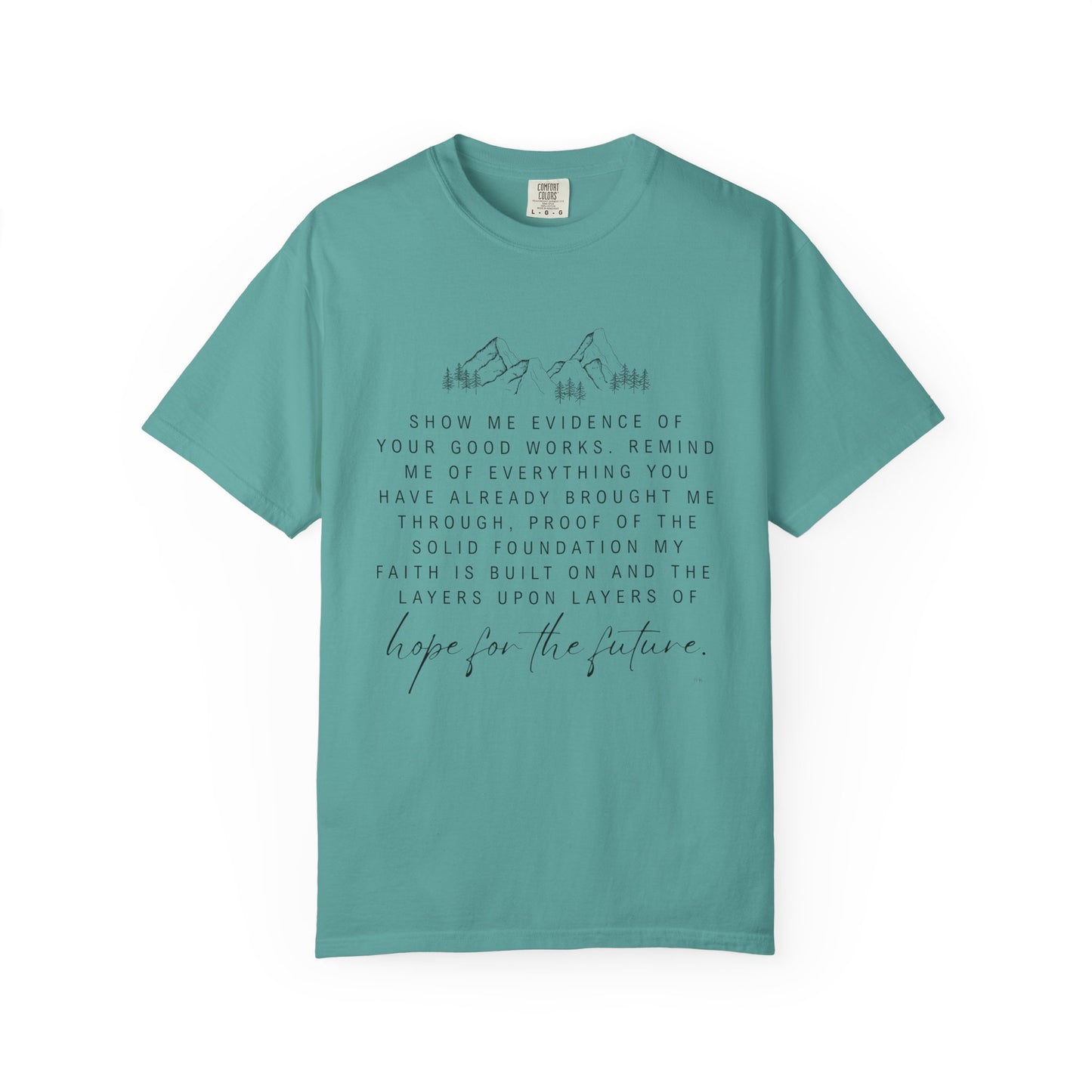 Faith Script T-Shirt — "Layers of Hope" Inspirational Christian Tee