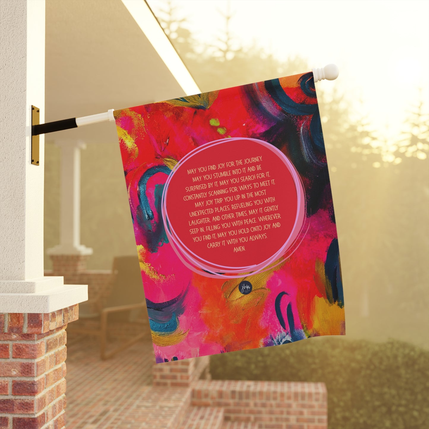 Garden Flag — "Joy for the Journey" Colorful Inspirational Yard Banner
