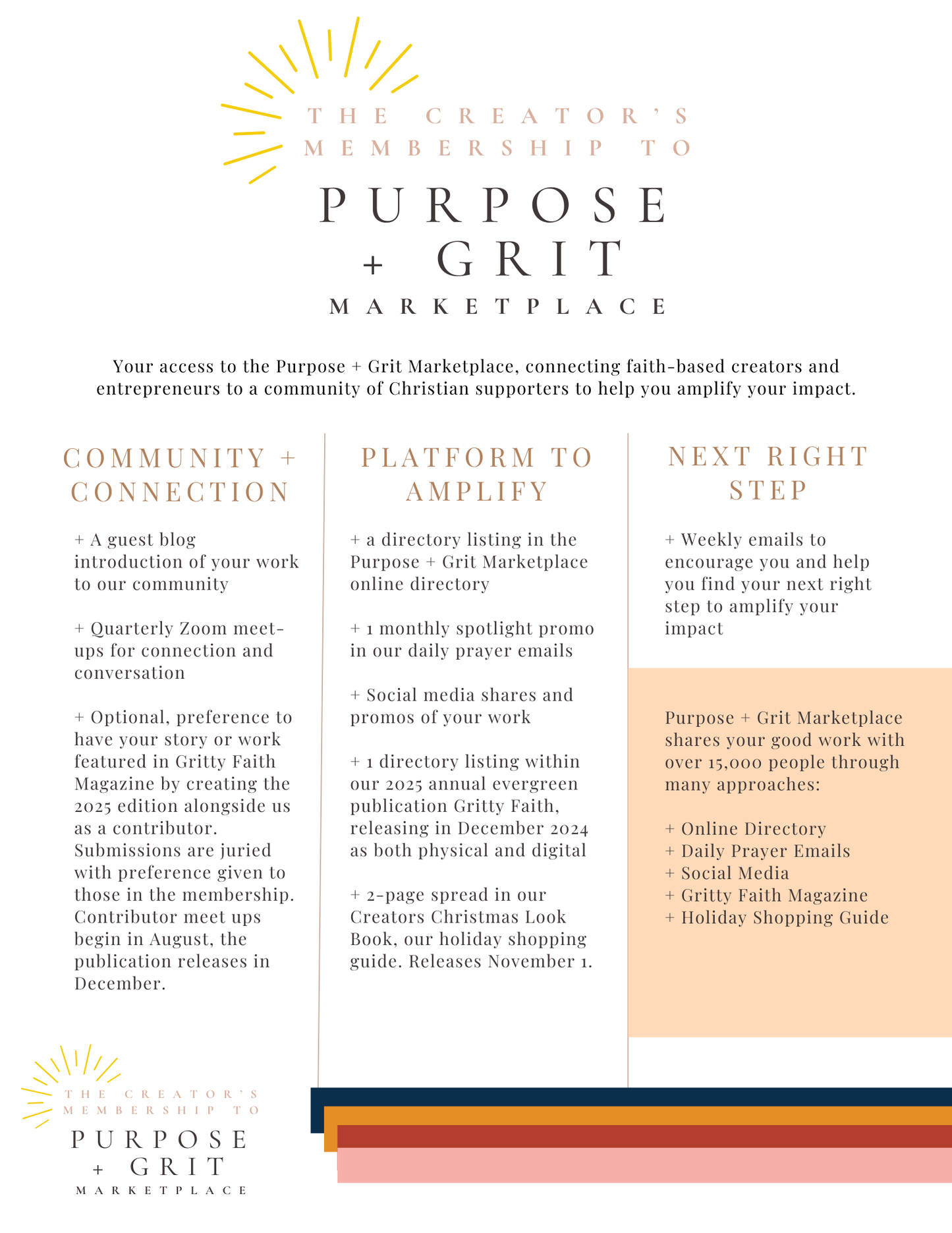 Creator’s Membership for the Purpose + Grit Marketplace