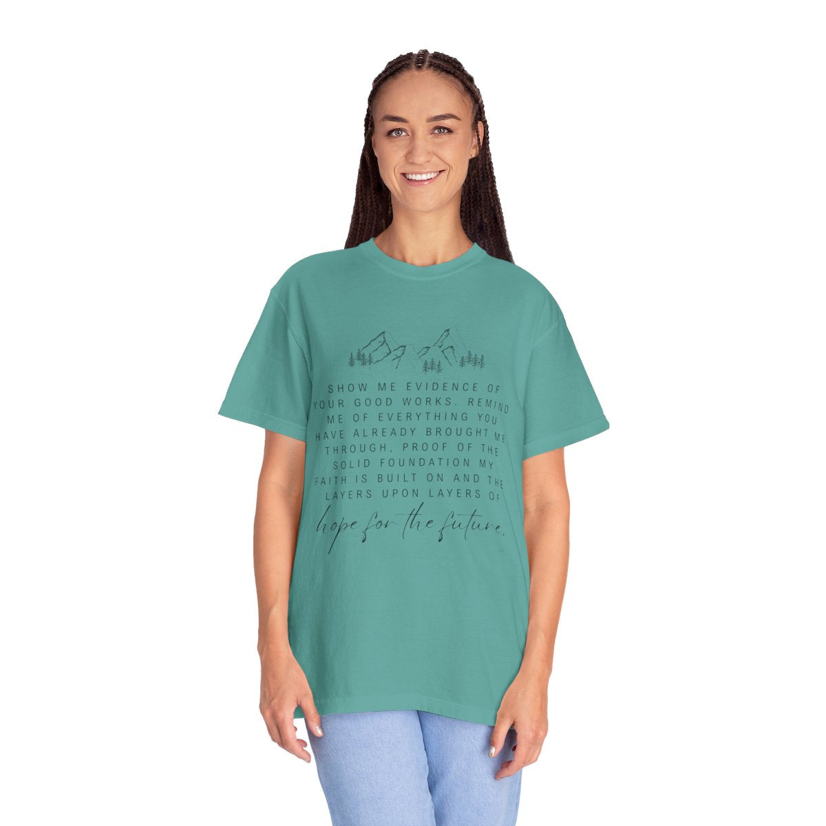 Faith Script T-Shirt — "Layers of Hope" Inspirational Christian Tee