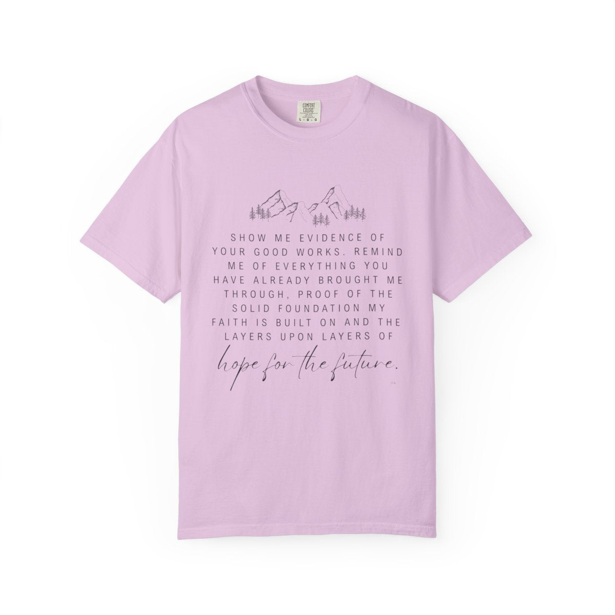 Faith Script T-Shirt — "Layers of Hope" Inspirational Christian Tee