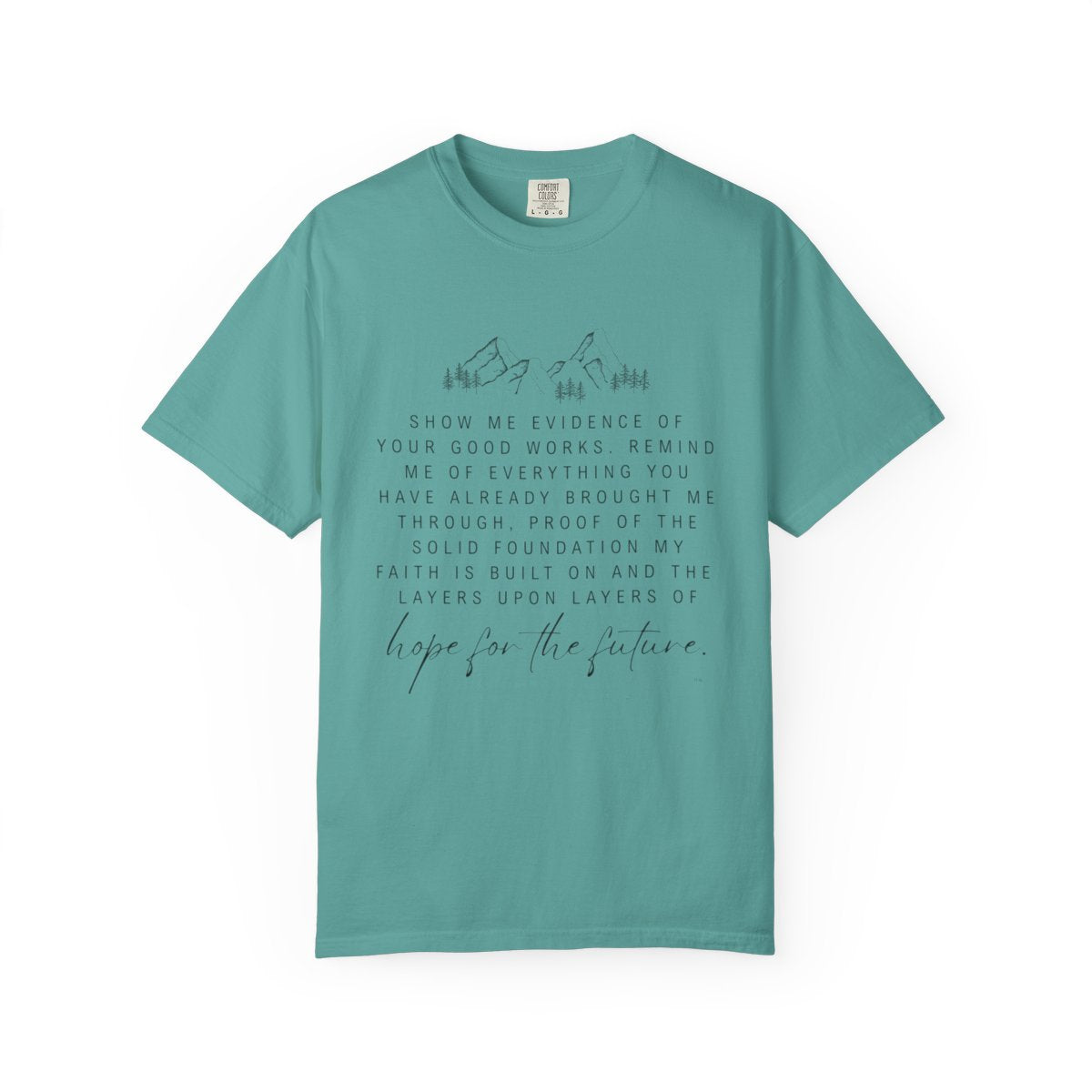 Faith Script T-Shirt — "Layers of Hope" Inspirational Christian Tee