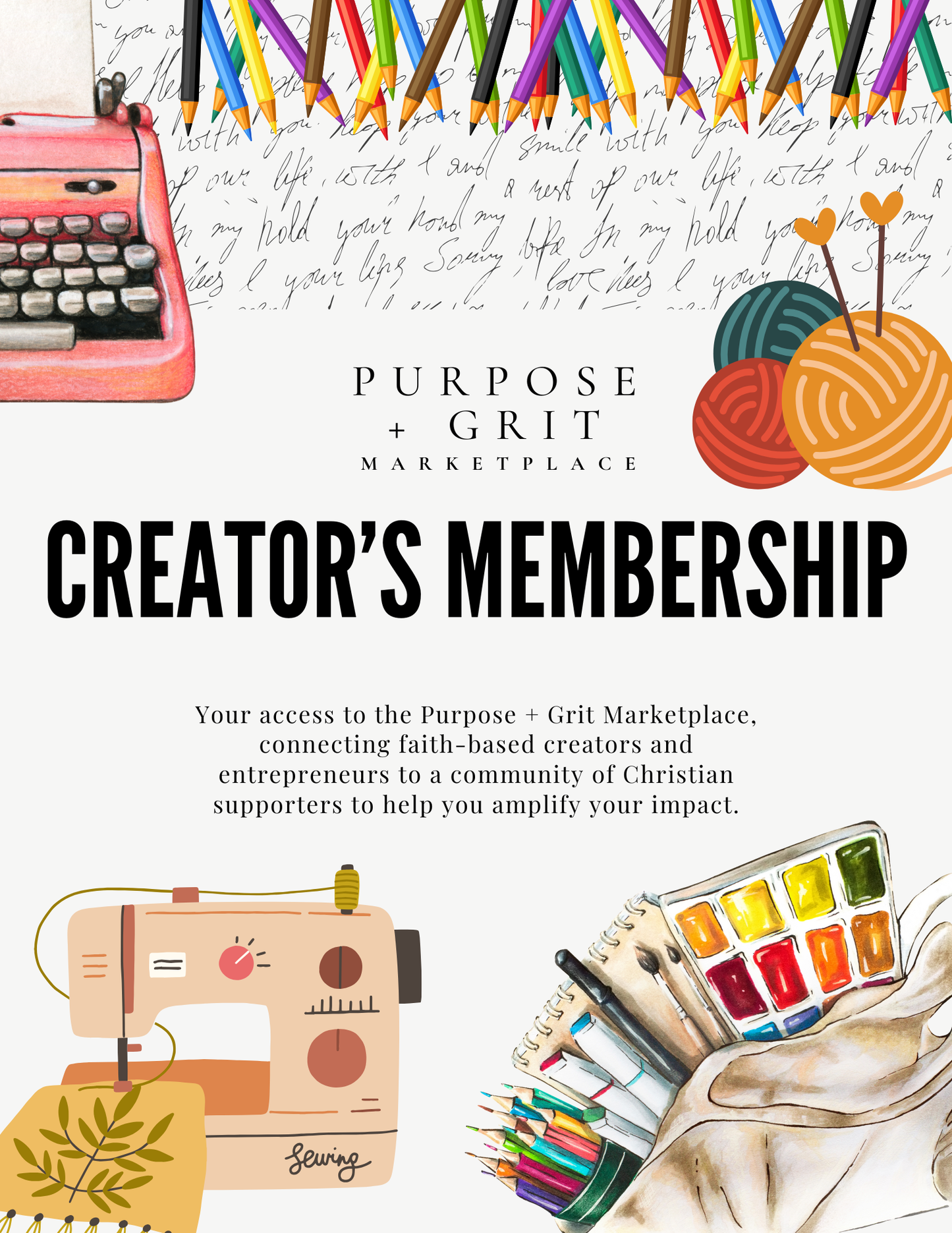 Creator’s Membership for the Purpose + Grit Marketplace