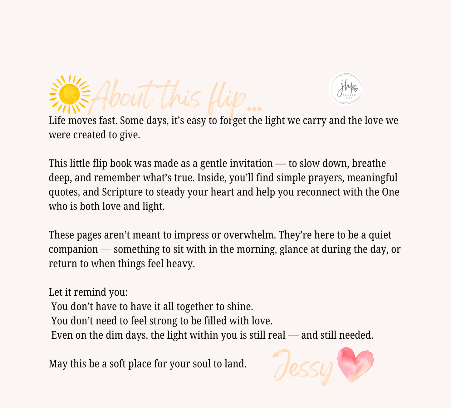 Love + Light Desktop Flip