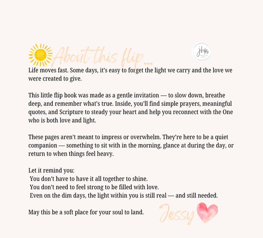 Love + Light Desktop Flip