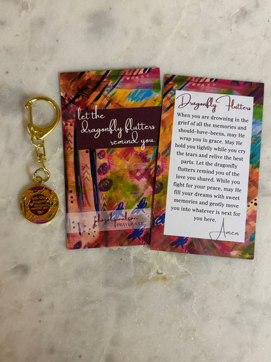 Dragonfly Flutters Grief Zipper Pull