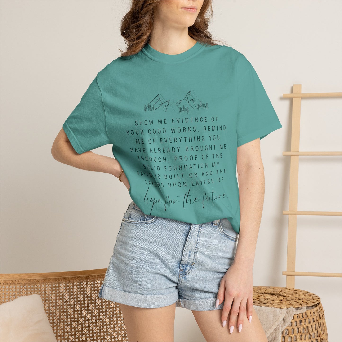 Faith Script T-Shirt — "Layers of Hope" Inspirational Christian Tee