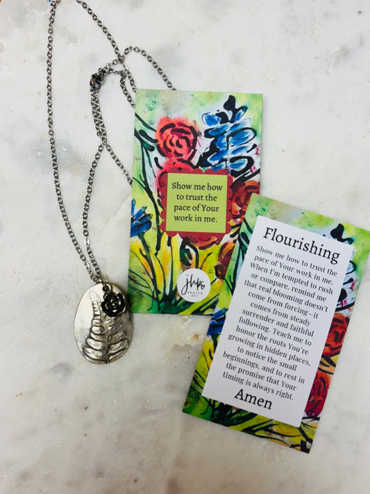 Flourishing Silver Botanical Necklace