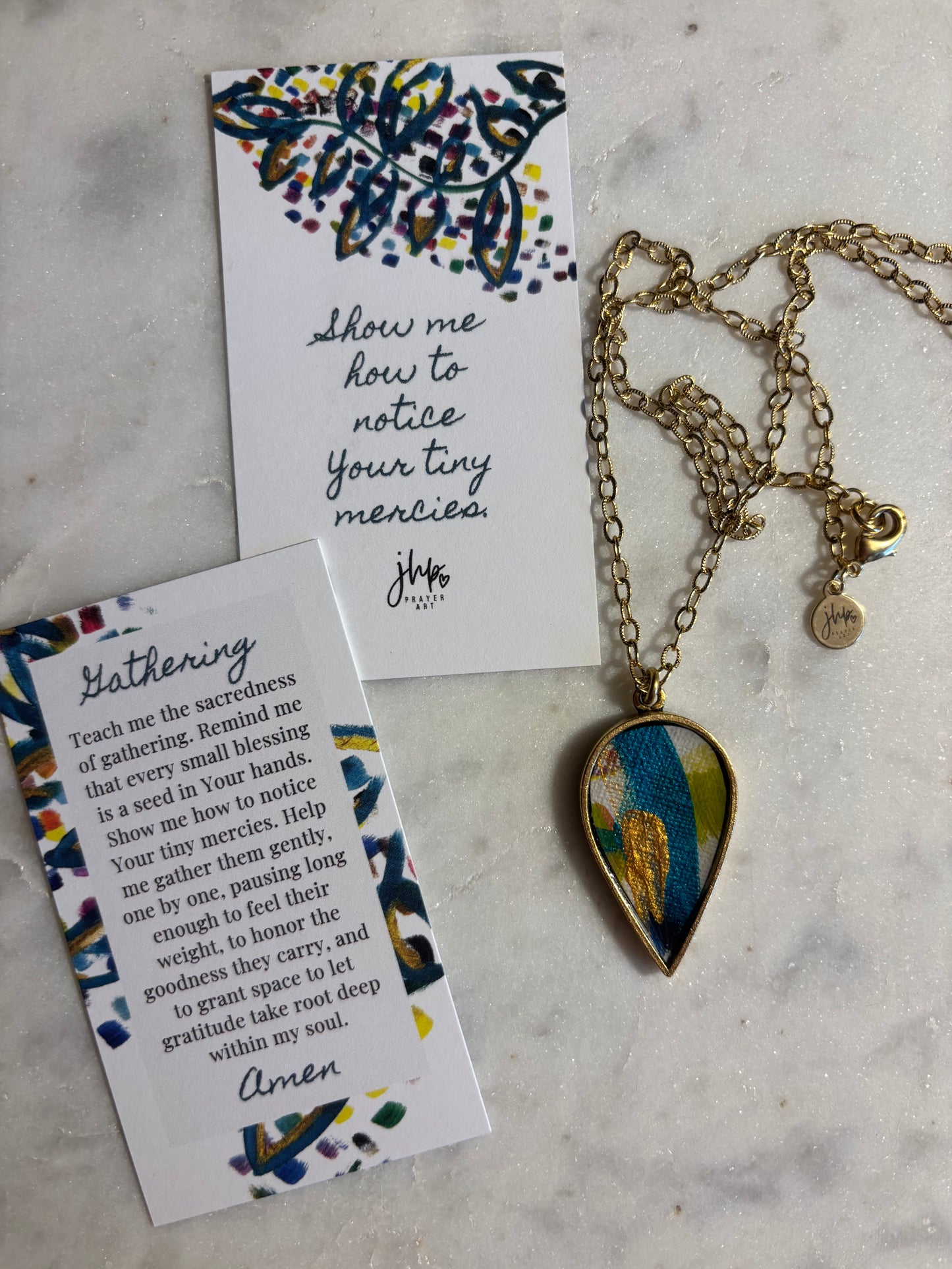 Gathering, a jhp Prayer Art original Signature Necklace (4)