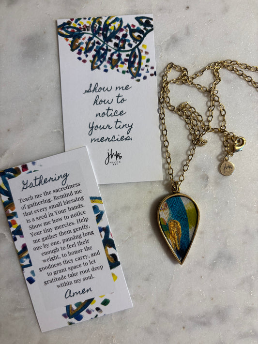 Gathering, a jhp Prayer Art original Signature Necklace (4)